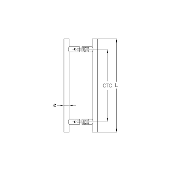 Dorma Door Handle XL-C 3003A H Type Pull 450x25 mm Satin Stainless Steel SS 304